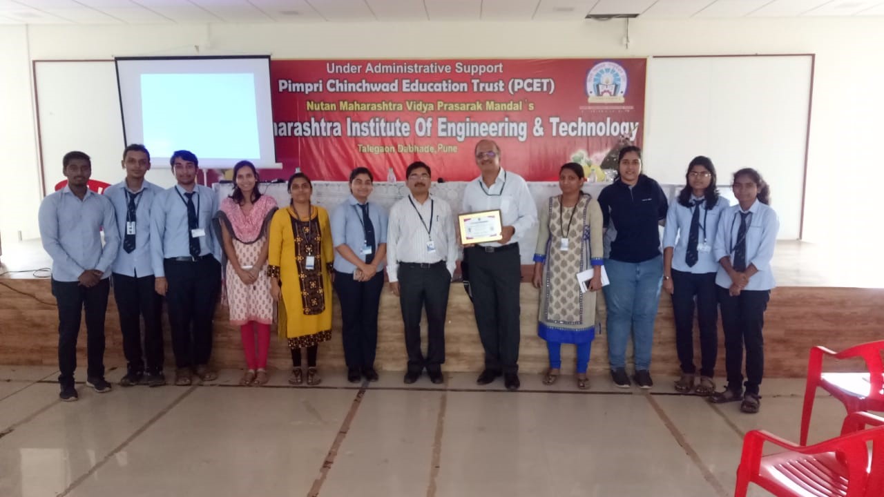 Expert Lecture on “ Research Trends in Robotics of DRDO”  for SE/TE/BE students of computer Computer Engineer Department of NMIET 1