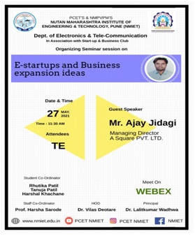 Presentation session on E-Startup and Business Ideas, NMIET