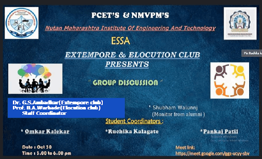 Elocution Club Activity with the help of Alumni