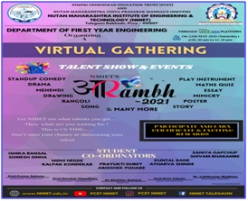 Guidance Lecture on “AaRAMBH-2021” Virtual Gathering in FE Induction Program Semester 2, NMIET