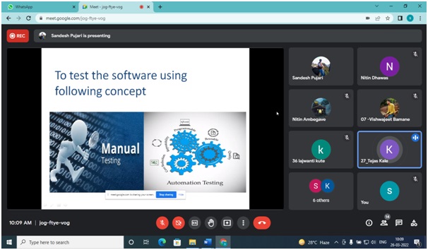  Webinar on Software testing and Modules