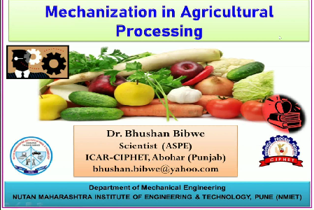 Expert Session on Mechanization in Agriculture Processing