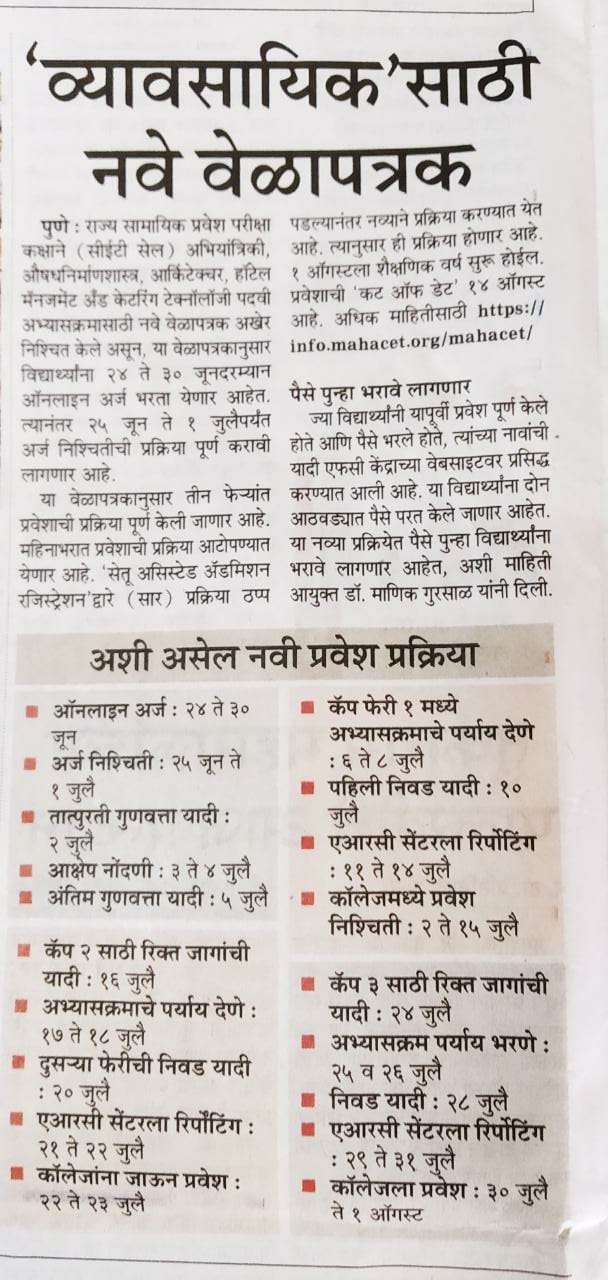 Lokmat Career yatra News, NMIET